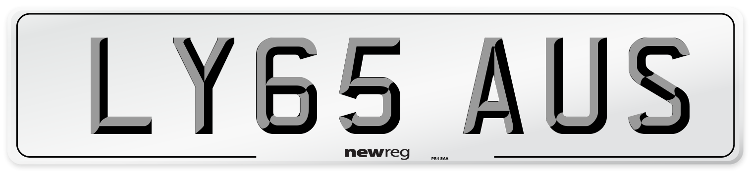 LY65 AUS Number Plate from New Reg